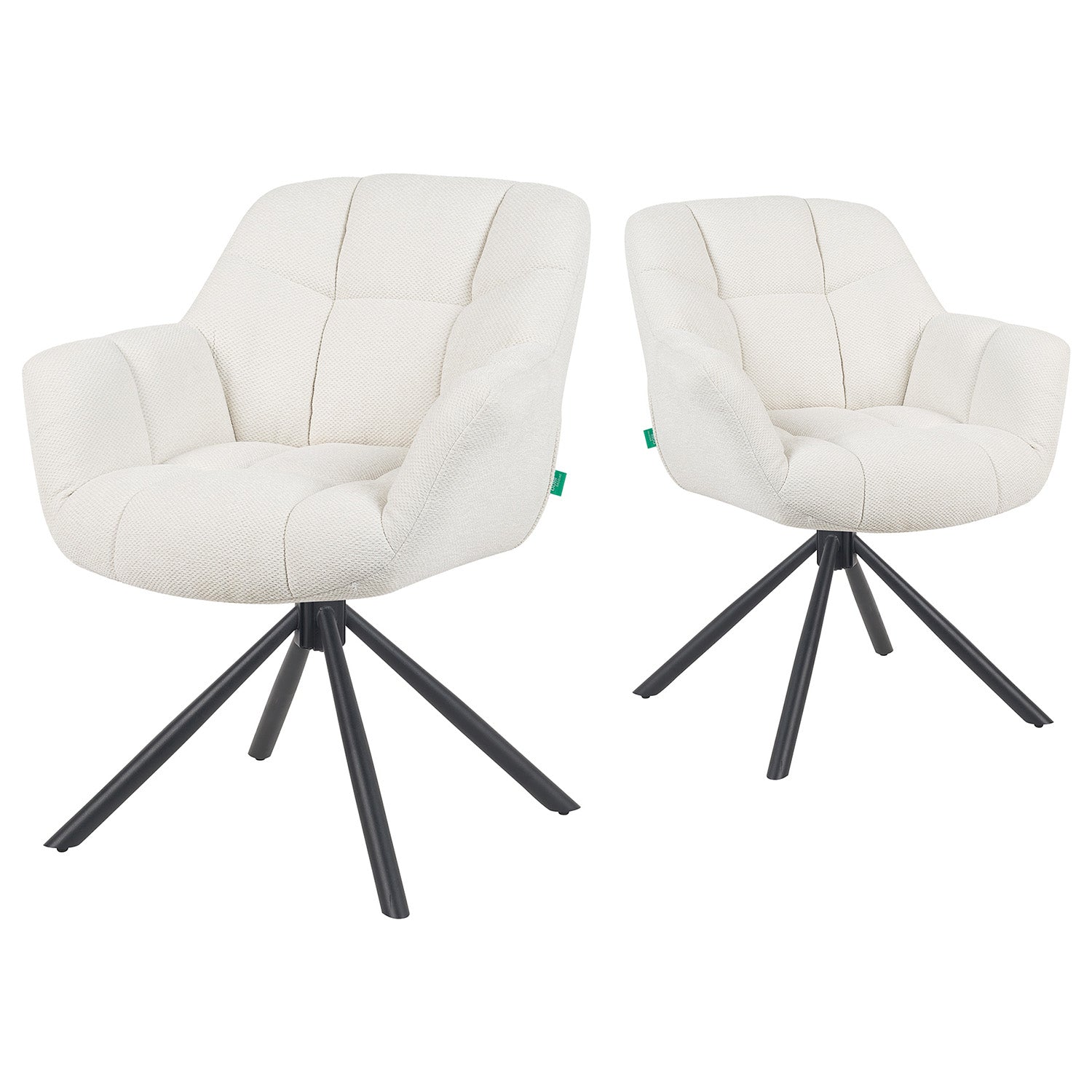 Mika-Luka 2er-Set - Schalenstuhl 360° drehbar