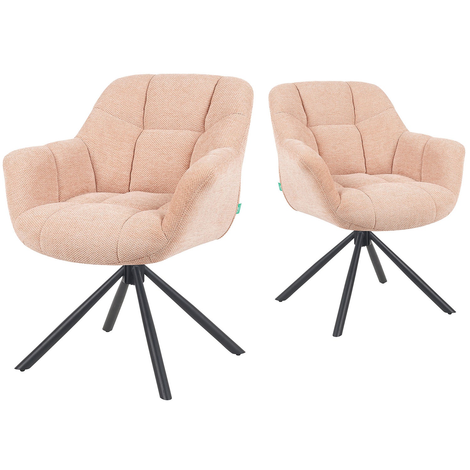 Mika-Luka 2er-Set - Schalenstuhl 360° drehbar