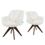 Esszimmerstuhl Mika-Nele 2er-Set |360° drehbar | Eiche geölt Natur