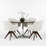 Esszimmerstuhl Mika-Nele 2er-Set |360° drehbar | Eiche geölt Natur