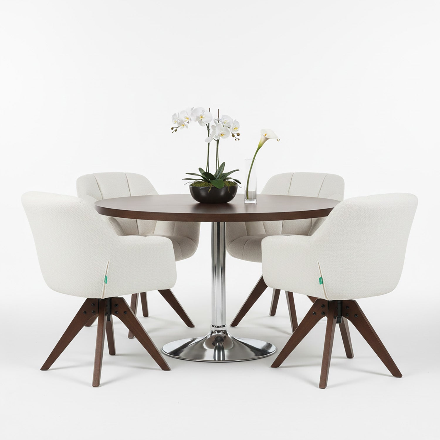 Esszimmerstuhl Mika-Nele 2er-Set |360° drehbar | Eiche geölt Natur