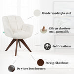 Esszimmerstuhl Mika-Nele 2er-Set |360° drehbar | Eiche geölt Natur