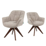 Esszimmerstuhl Mika-Nele 2er-Set |360° drehbar | Eiche geölt Natur