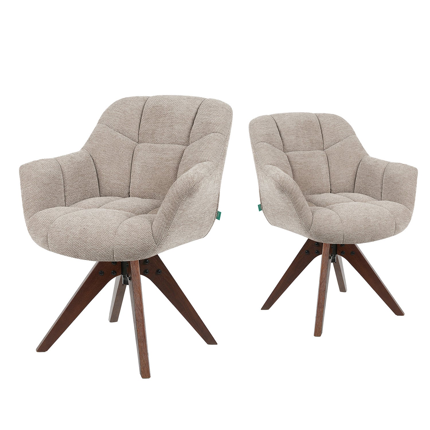 Esszimmerstuhl Mika-Nele 2er-Set |360° drehbar | Eiche geölt Natur