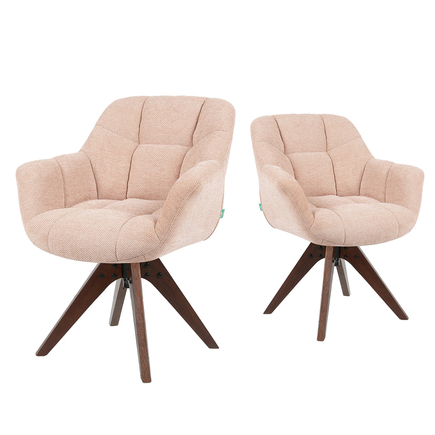 Esszimmerstuhl Mika-Nele 2er-Set |360° drehbar | Eiche geölt Natur