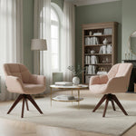 Esszimmerstuhl Mika-Nele 2er-Set |360° drehbar | Eiche geölt Natur