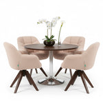 Esszimmerstuhl Mika-Nele 2er-Set |360° drehbar | Eiche geölt Natur