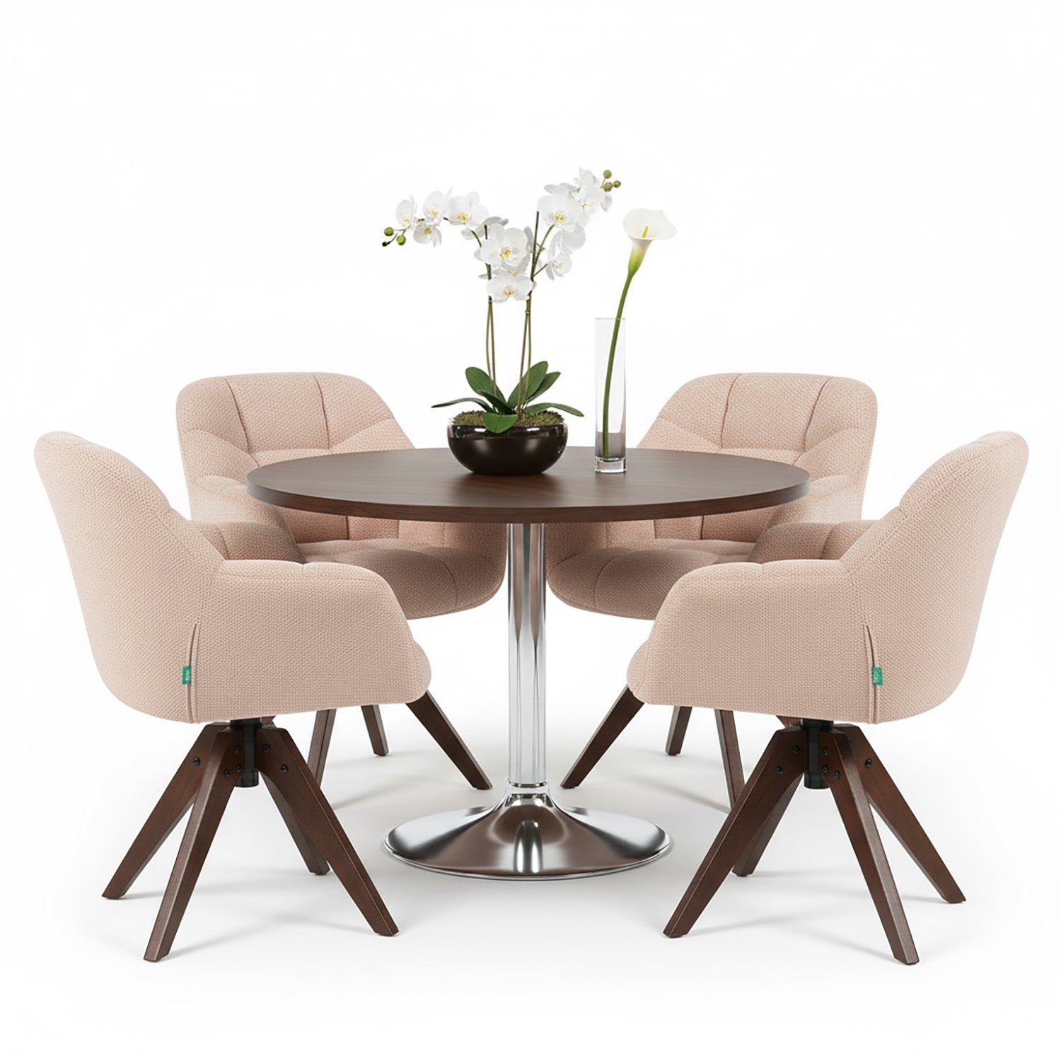 Esszimmerstuhl Mika-Nele 2er-Set |360° drehbar | Eiche geölt Natur