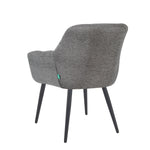 Esszimmerstuhl Mika-Mila 2er-Set | 360° drehbar | Metall pulverbeschichtet Matt-Schwarz