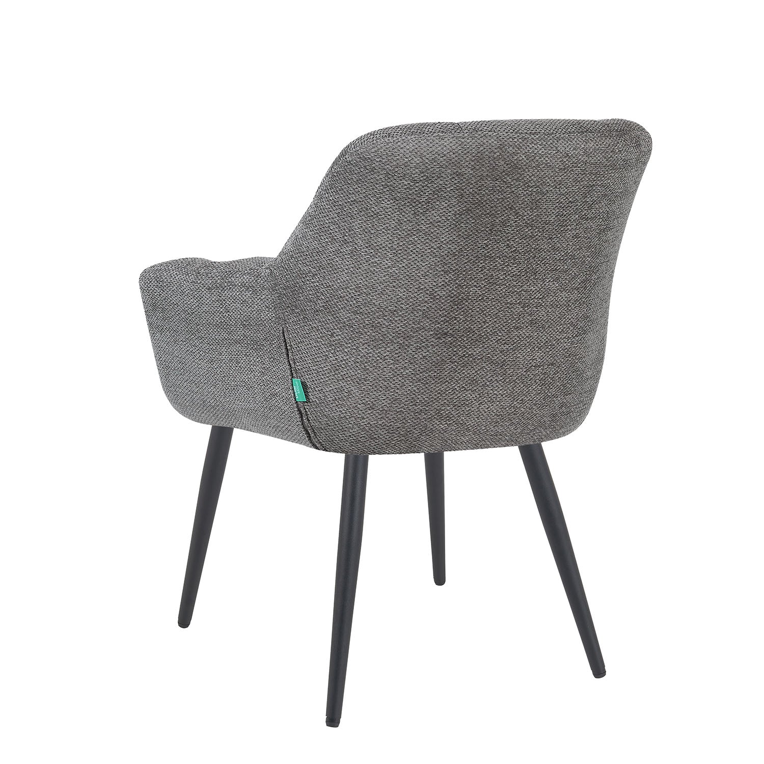 Esszimmerstuhl Mika-Mila 2er-Set | 360° drehbar | Metall pulverbeschichtet Matt-Schwarz