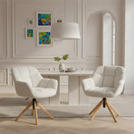 Mika-Nea 2er-Set - Moderner Schalenstuhl mit Holzgestell