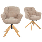 Mika-Nea 2er-Set - Moderner Schalenstuhl mit Holzgestell