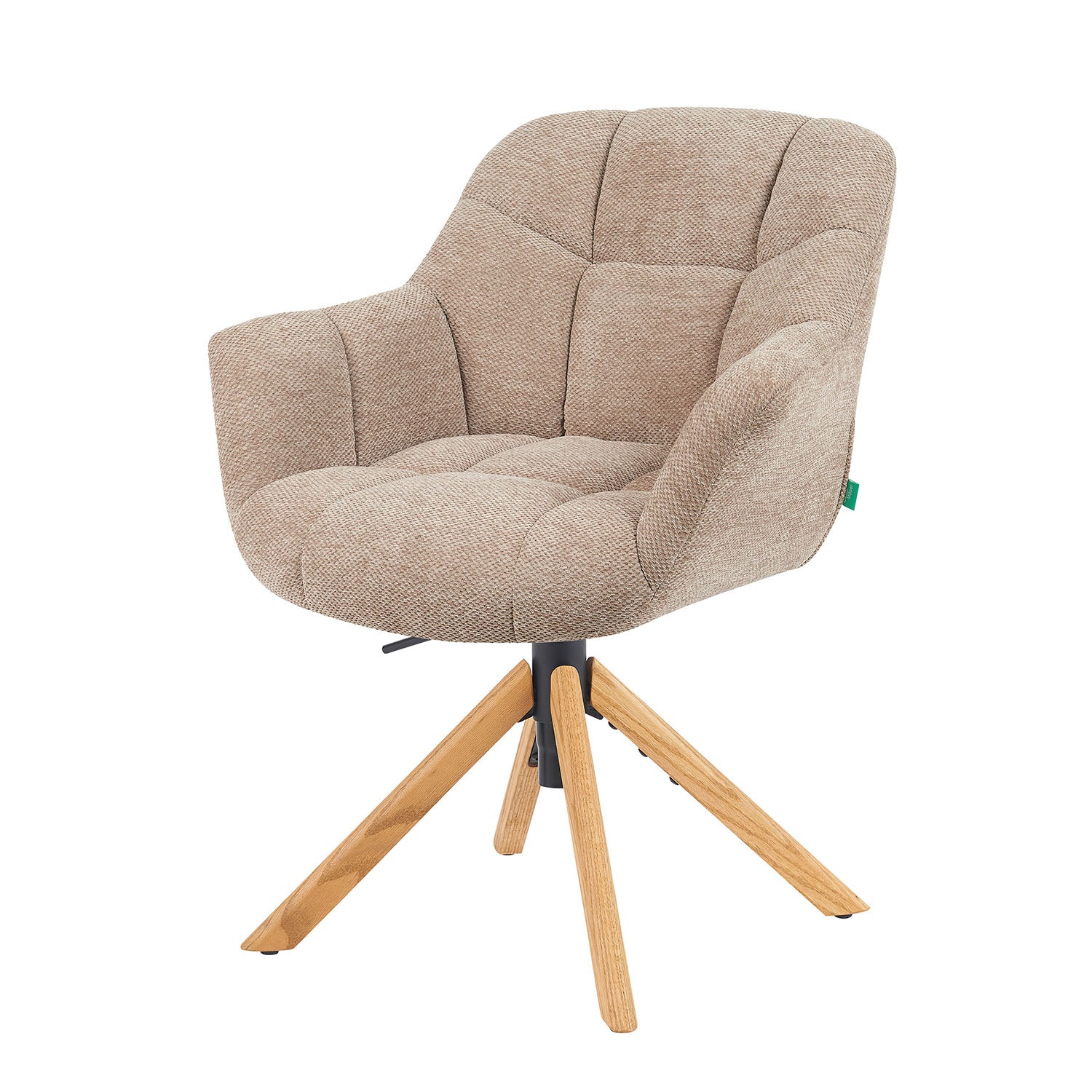 Mika-Nea 2er-Set - Moderner Schalenstuhl mit Holzgestell