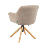 Mika-Nea 2er-Set - Moderner Schalenstuhl mit Holzgestell