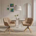 Mika-Nea 2er-Set - Moderner Schalenstuhl mit Holzgestell