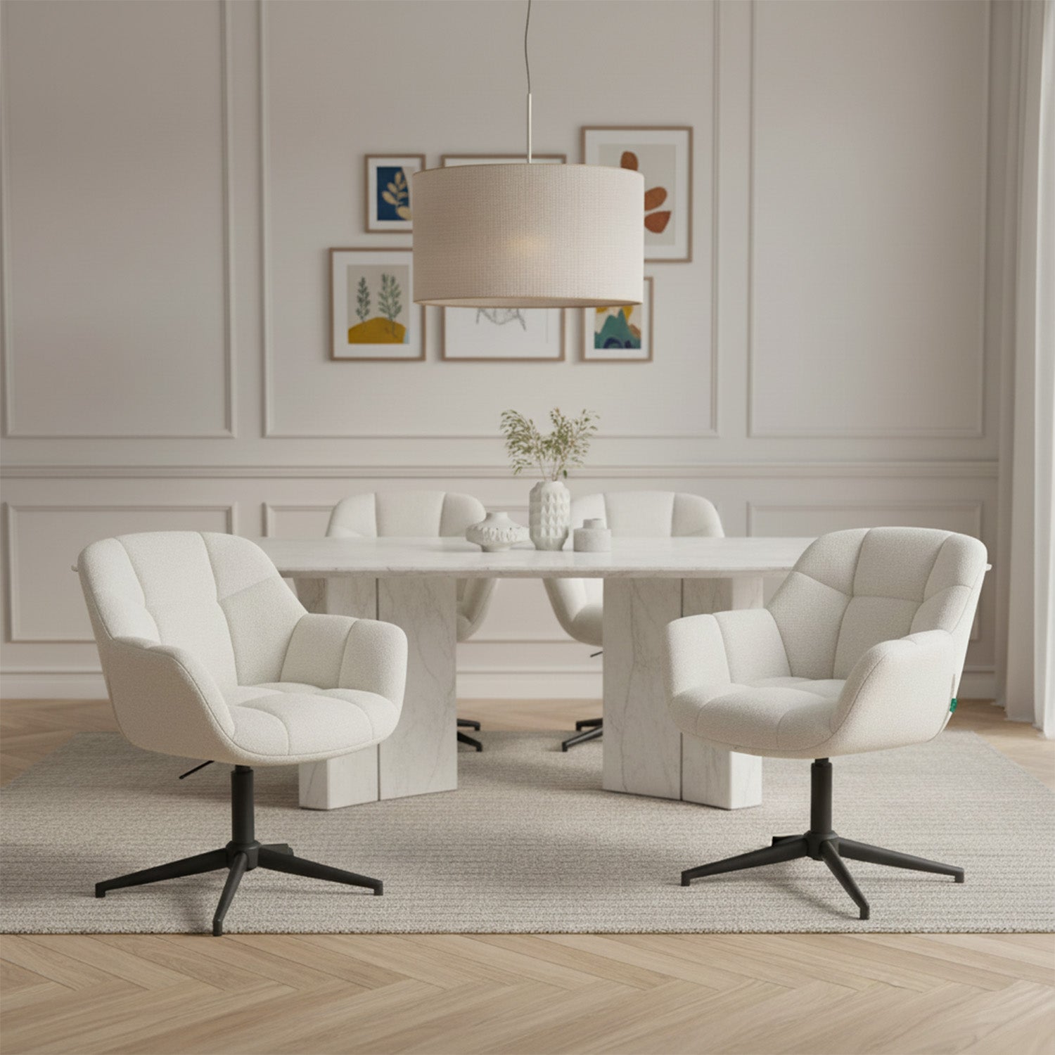 Mika-Luka 2er-Set - Schalenstuhl 360° drehbar