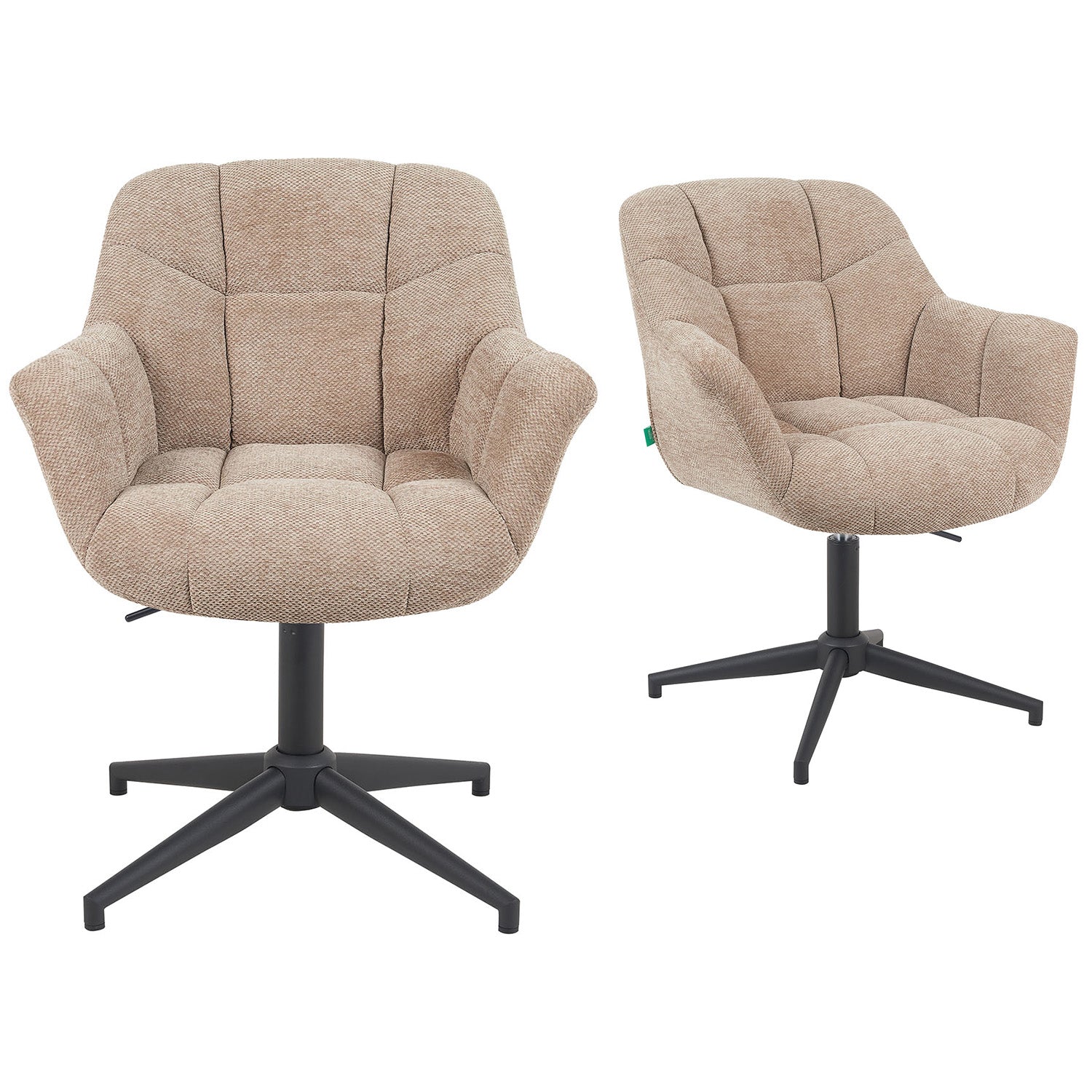 Mika-Luka 2er-Set - Schalenstuhl 360° drehbar