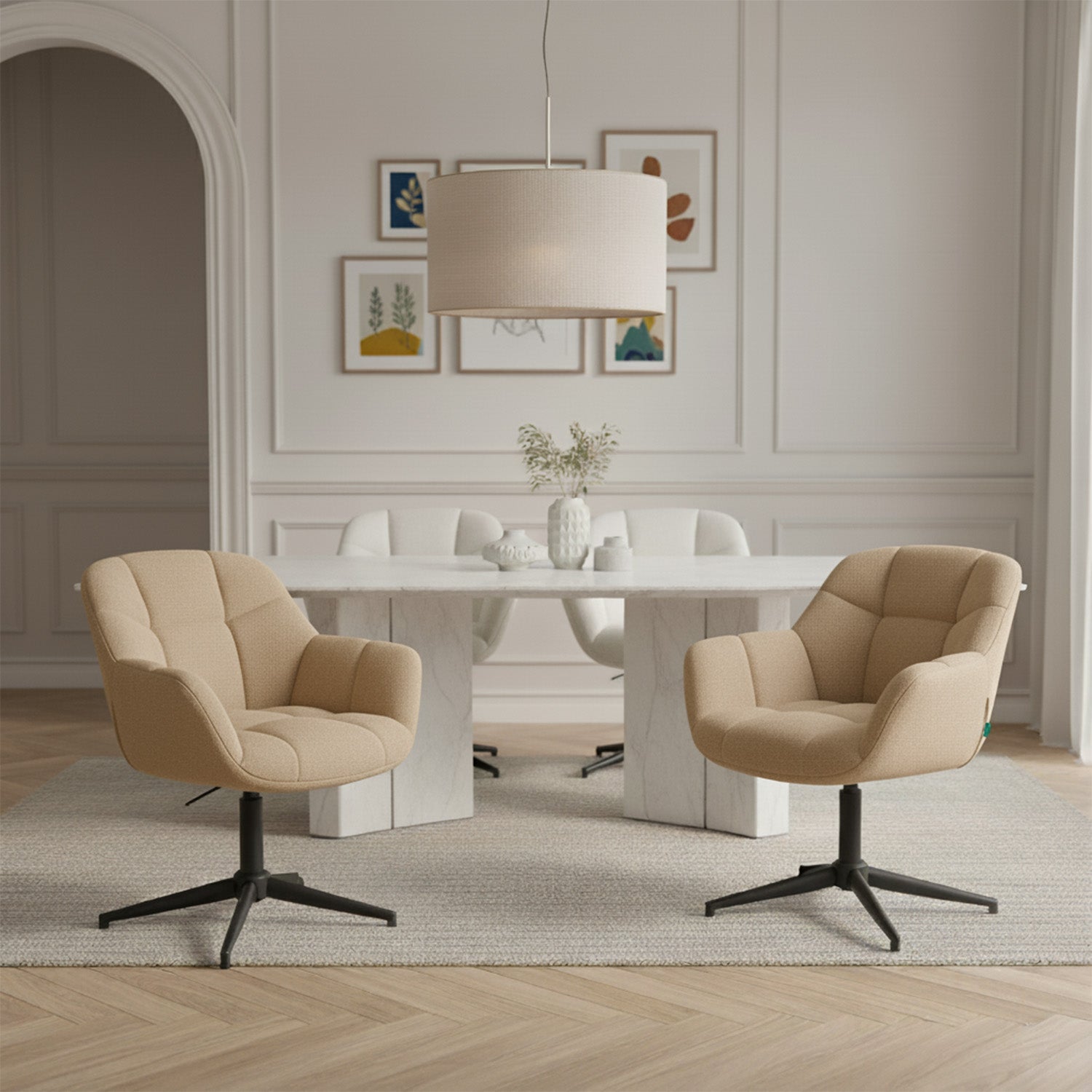 Mika-Luka 2er-Set - Schalenstuhl 360° drehbar