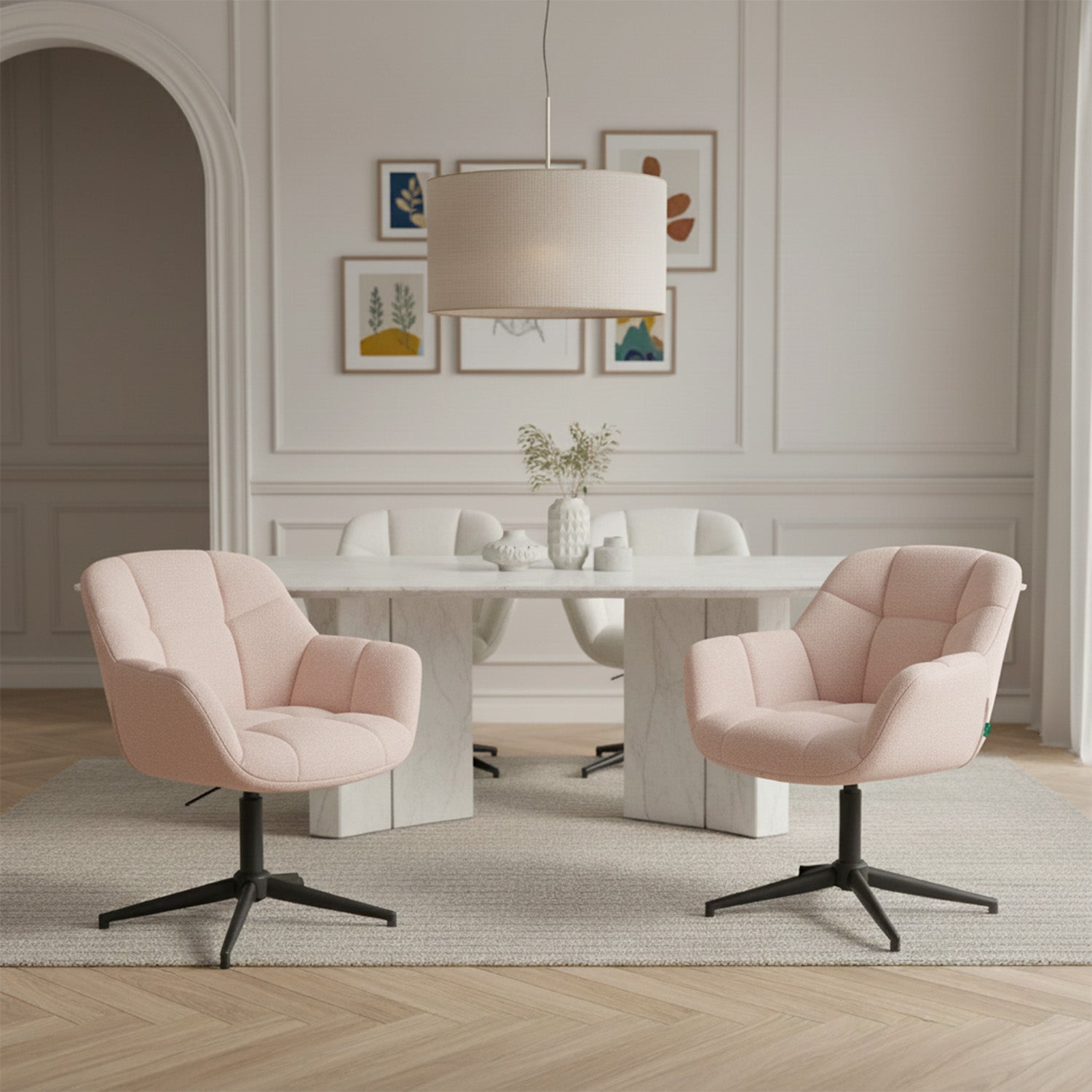 Mika-Luka 2er-Set - Schalenstuhl 360° drehbar