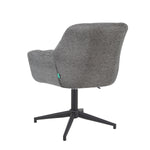 Esszimmerstuhl Mika-Luka 2er-Set | 360° drehbar | Metall pulverbeschichtet Matt Schwarz