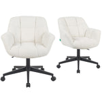 Mika-Nuri 2er-Set - Moderner Home Office Schalenstuhl mit Rollen