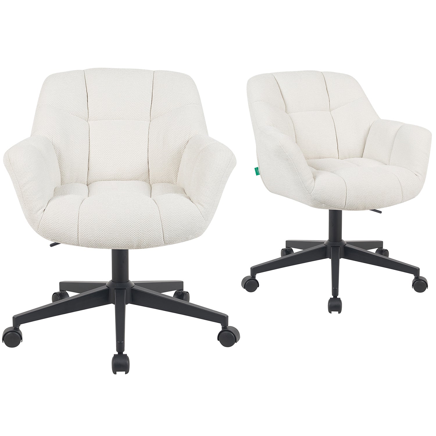 Mika-Nuri 2er-Set - Moderner Home Office Schalenstuhl mit Rollen