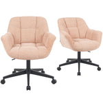 Mika-Nuri 2er-Set - Moderner Home Office Schalenstuhl mit Rollen