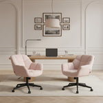 Mika-Nuri 2er-Set - Moderner Home Office Schalenstuhl mit Rollen