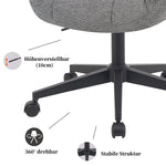 Bürostuhl Mika-Nuri 2er-Set – Höhenverstellbar, 360° Drehbar, Matt-Schwarz