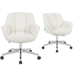 Mika-Nuri 2er-Set - Moderner Home Office Schalenstuhl mit Rollen