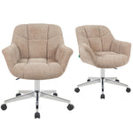 Mika-Nuri 2er-Set - Moderner Home Office Schalenstuhl mit Rollen
