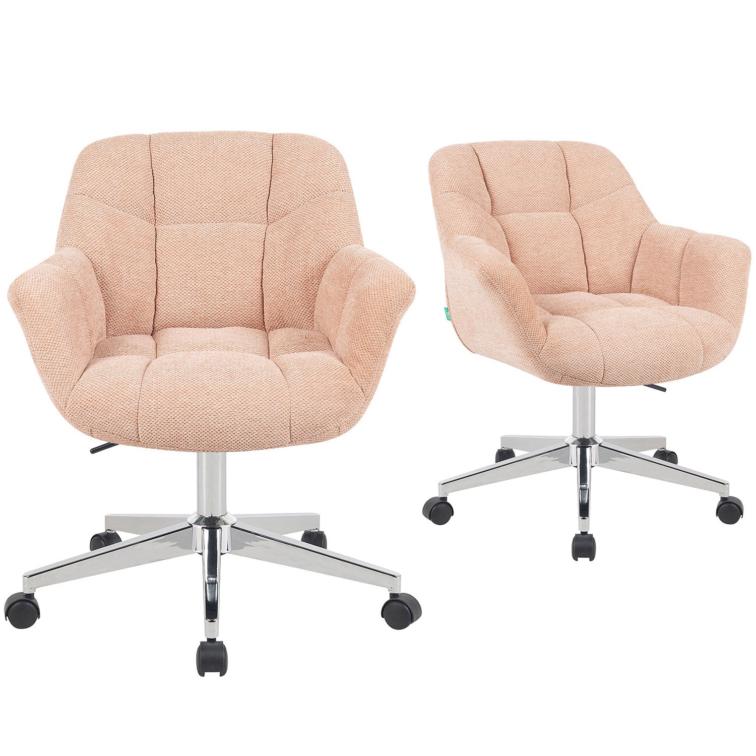 Mika-Nuri 2er-Set - Moderner Home Office Schalenstuhl mit Rollen