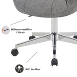 Bürostuhl Mika-Nuri 2er-Set – Höhenverstellbar, 360° Drehbar, Matt-Schwarz