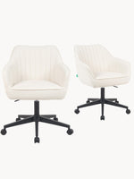 Bürostuhl Mika-Elio 2er-Set – Höhenverstellbar, 360° Drehbar, Matt-Schwarz