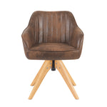 Mika-Finn 2er-Set - Drehsessel in Wildleder Optik, Cord, Webstoff Creme