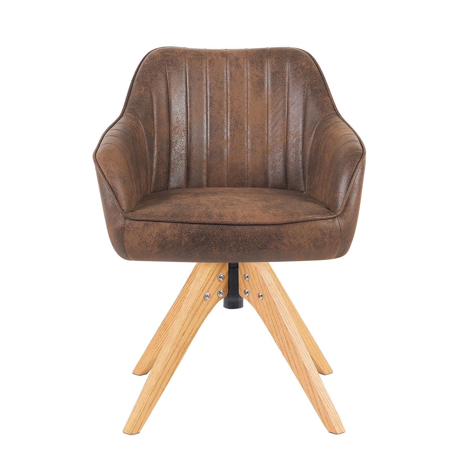 Mika-Finn 2er-Set - Drehsessel in Wildleder Optik, Cord, Webstoff Creme