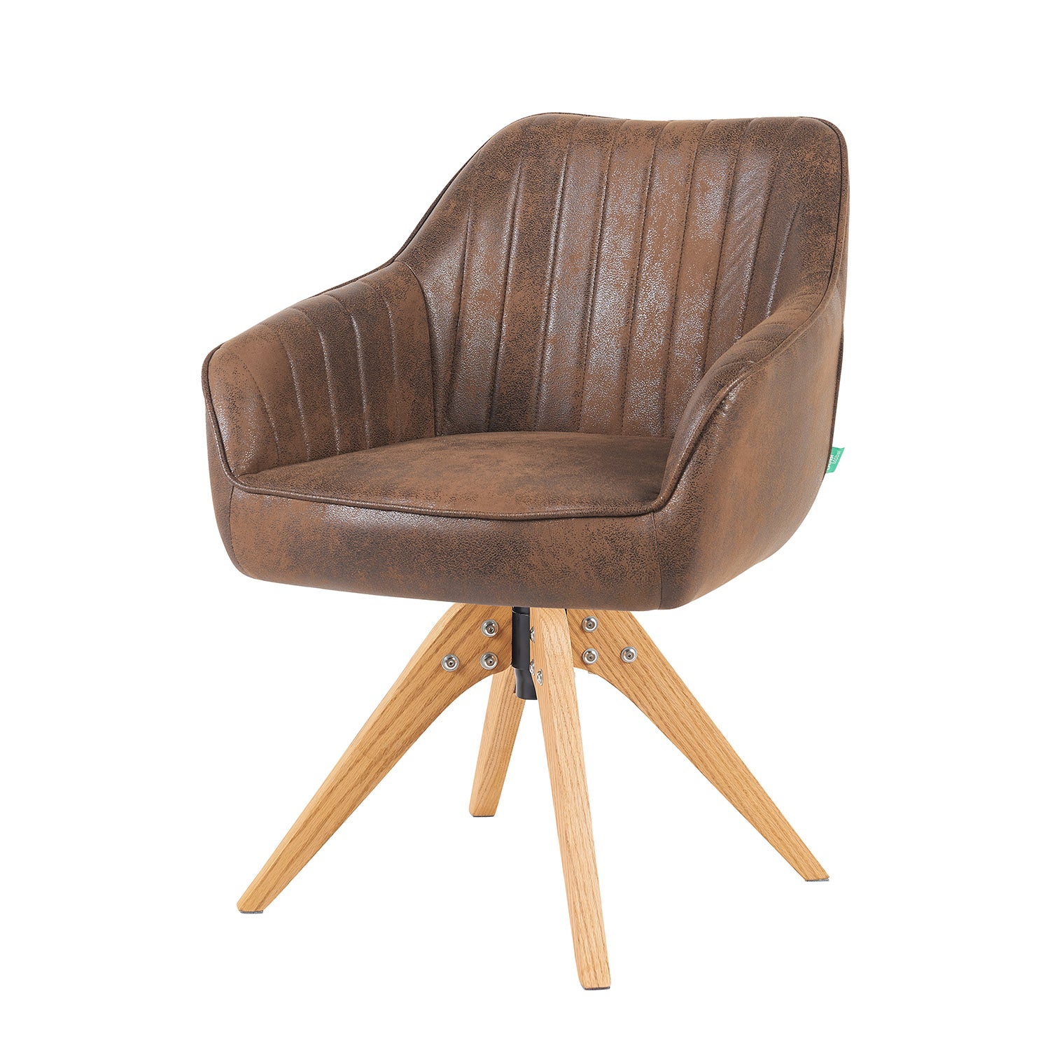 Mika-Finn 2er-Set - Drehsessel in Wildleder Optik, Cord, Webstoff Creme