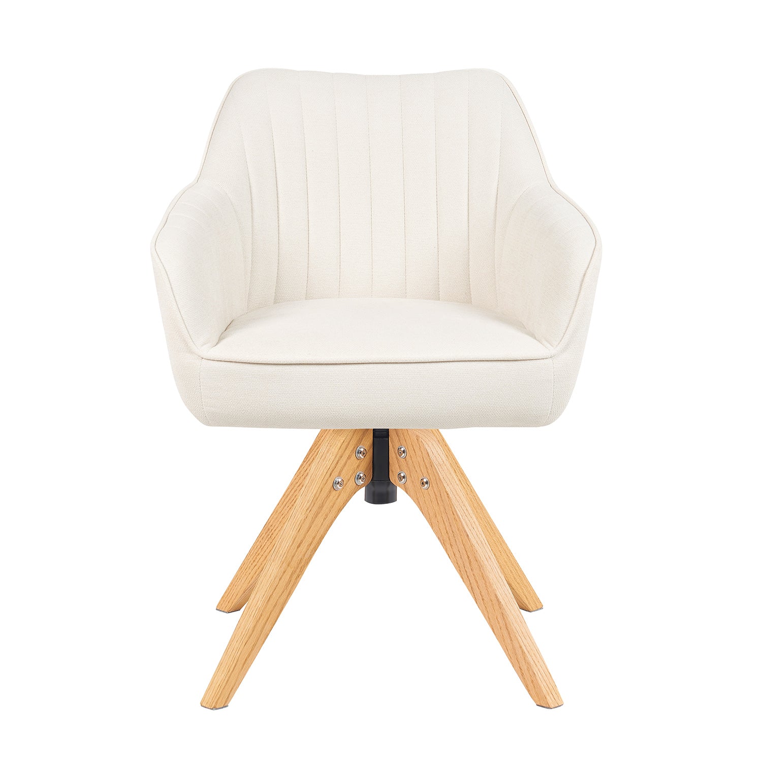 Mika-Finn 2er-Set - Drehsessel in Wildleder Optik, Cord, Webstoff Creme