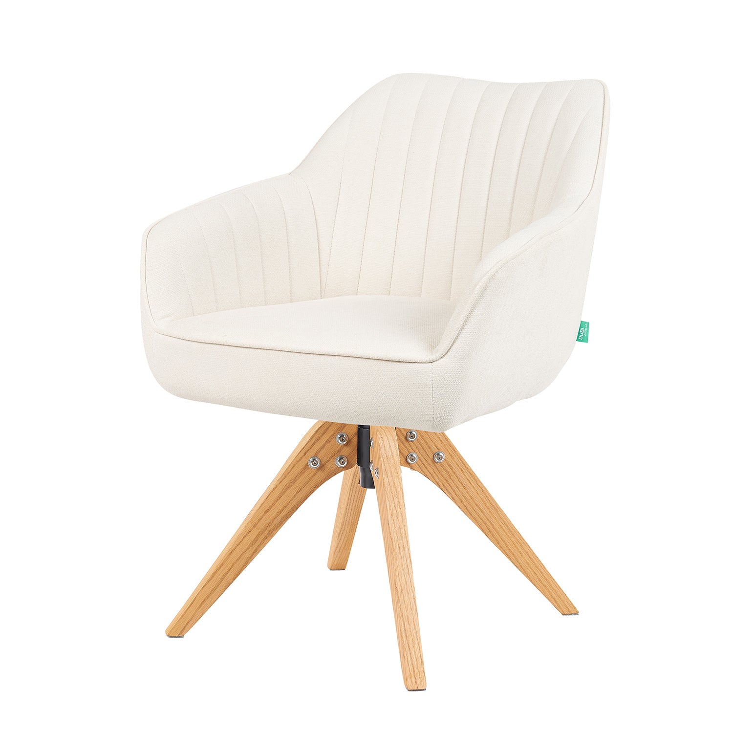 Mika-Finn 2er-Set - Drehsessel in Wildleder Optik, Cord, Webstoff Creme