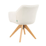 Mika-Finn 2er-Set - Drehsessel in Wildleder Optik, Cord, Webstoff Creme