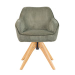 Mika-Finn 2er-Set - Drehsessel in Wildleder Optik, Cord, Webstoff Creme