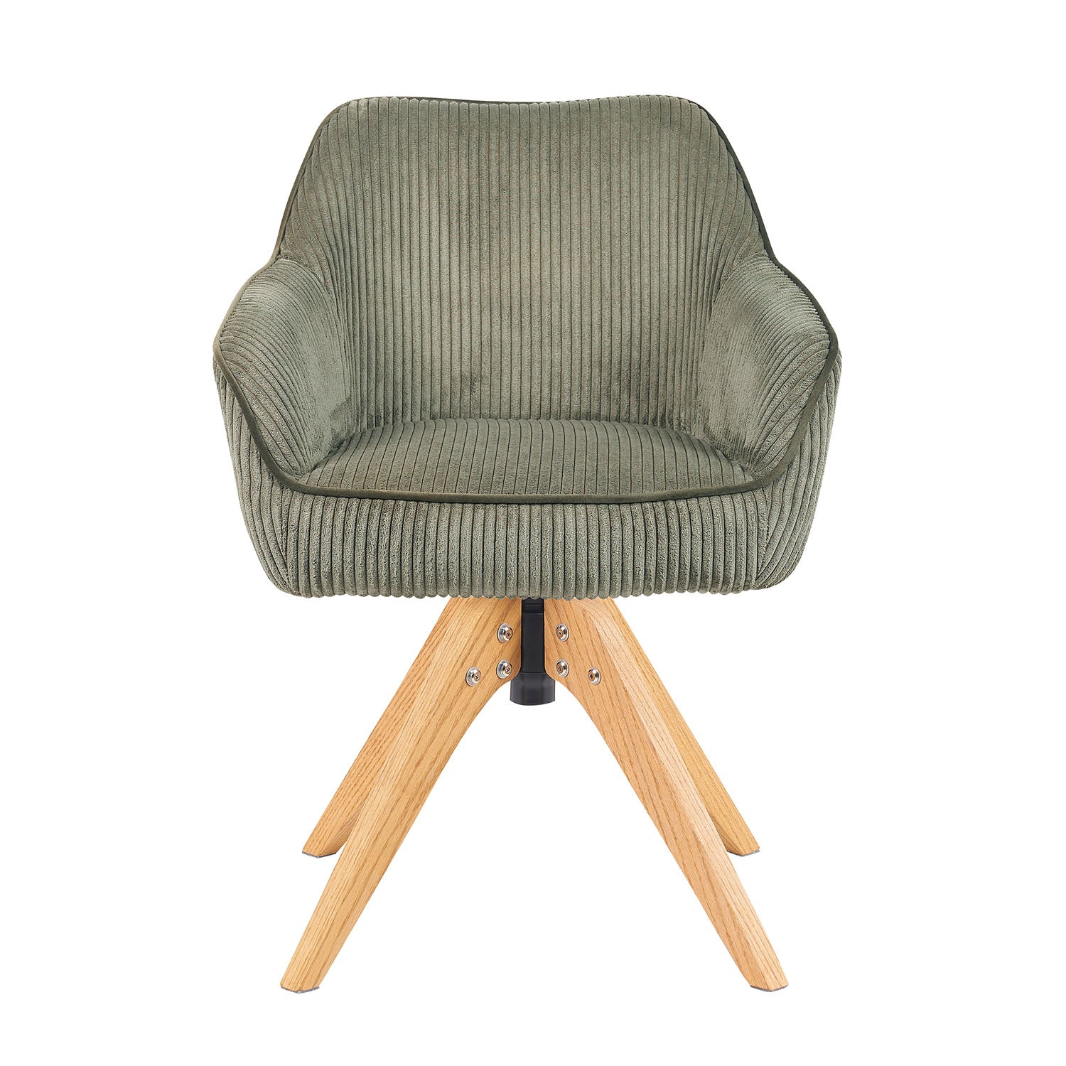 Mika-Finn 2er-Set - Drehsessel in Wildleder Optik, Cord, Webstoff Creme