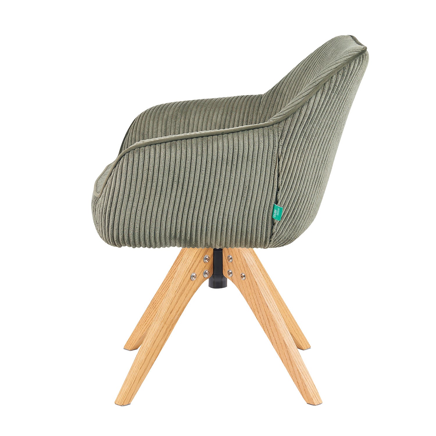 Mika-Finn 2er-Set - Drehsessel in Wildleder Optik, Cord, Webstoff Creme