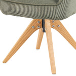 Mika-Finn 2er-Set - Drehsessel in Wildleder Optik, Cord, Webstoff Creme