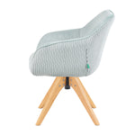 Mika-Finn 2er-Set - Drehsessel in Wildleder Optik, Cord, Webstoff Creme