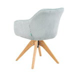 Mika-Finn 2er-Set - Drehsessel in Wildleder Optik, Cord, Webstoff Creme