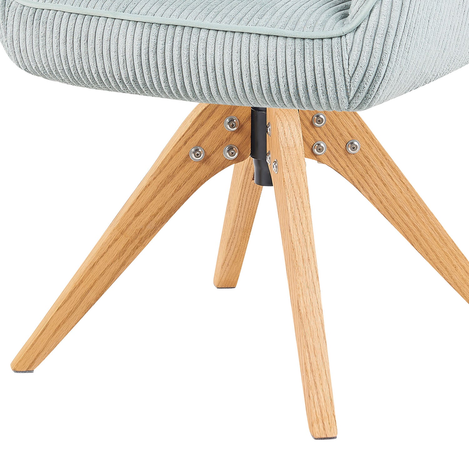 Mika-Finn 2er-Set - Drehsessel in Wildleder Optik, Cord, Webstoff Creme