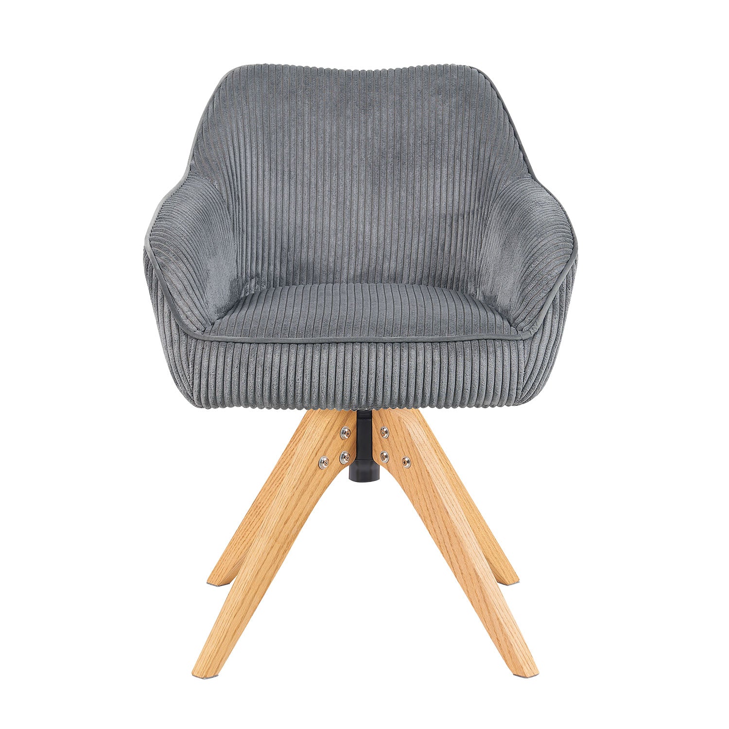 Mika-Finn 2er-Set - Drehsessel in Wildleder Optik, Cord, Webstoff Creme