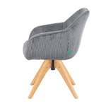 Mika-Finn 2er-Set - Drehsessel in Wildleder Optik, Cord, Webstoff Creme