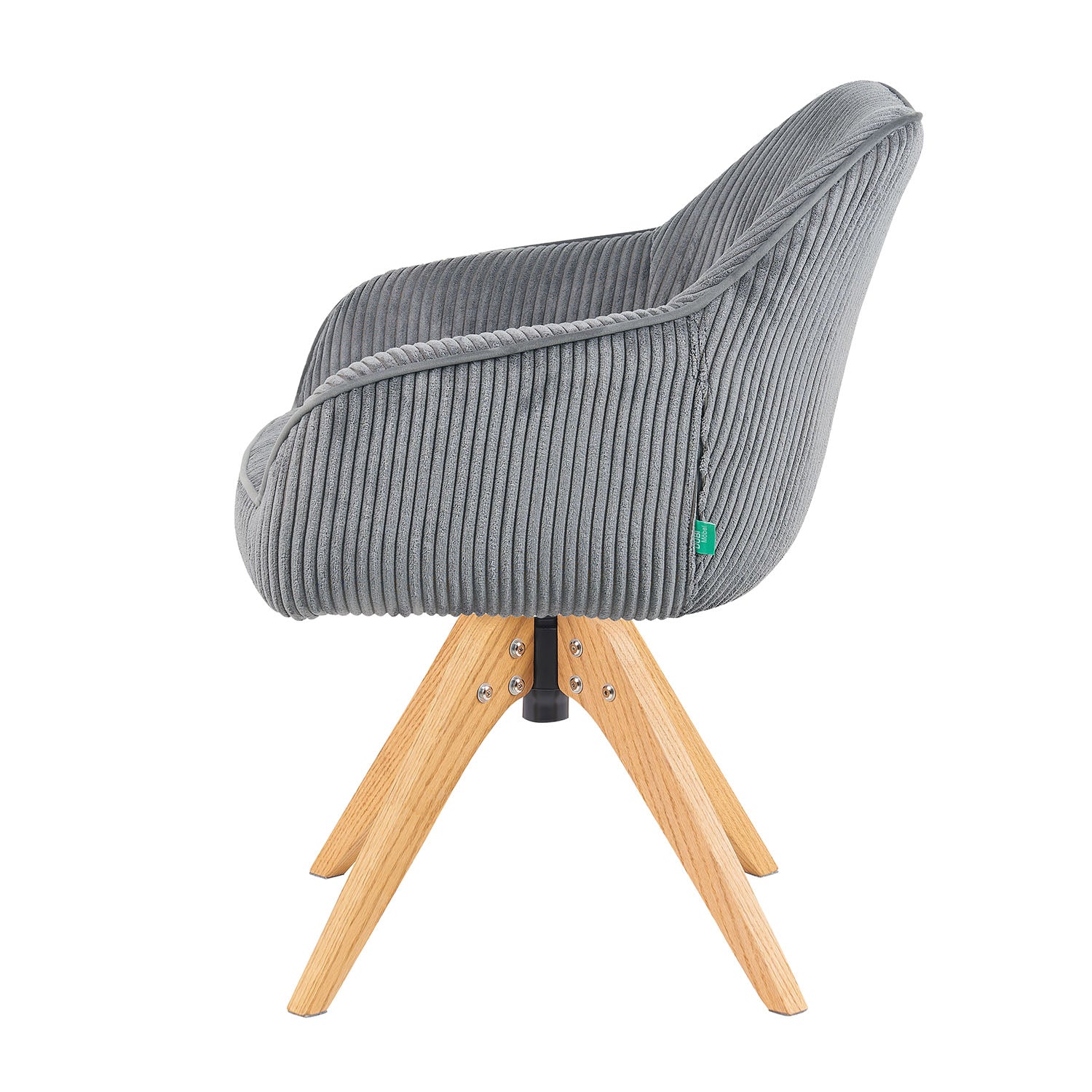 Mika-Finn 2er-Set - Drehsessel in Wildleder Optik, Cord, Webstoff Creme